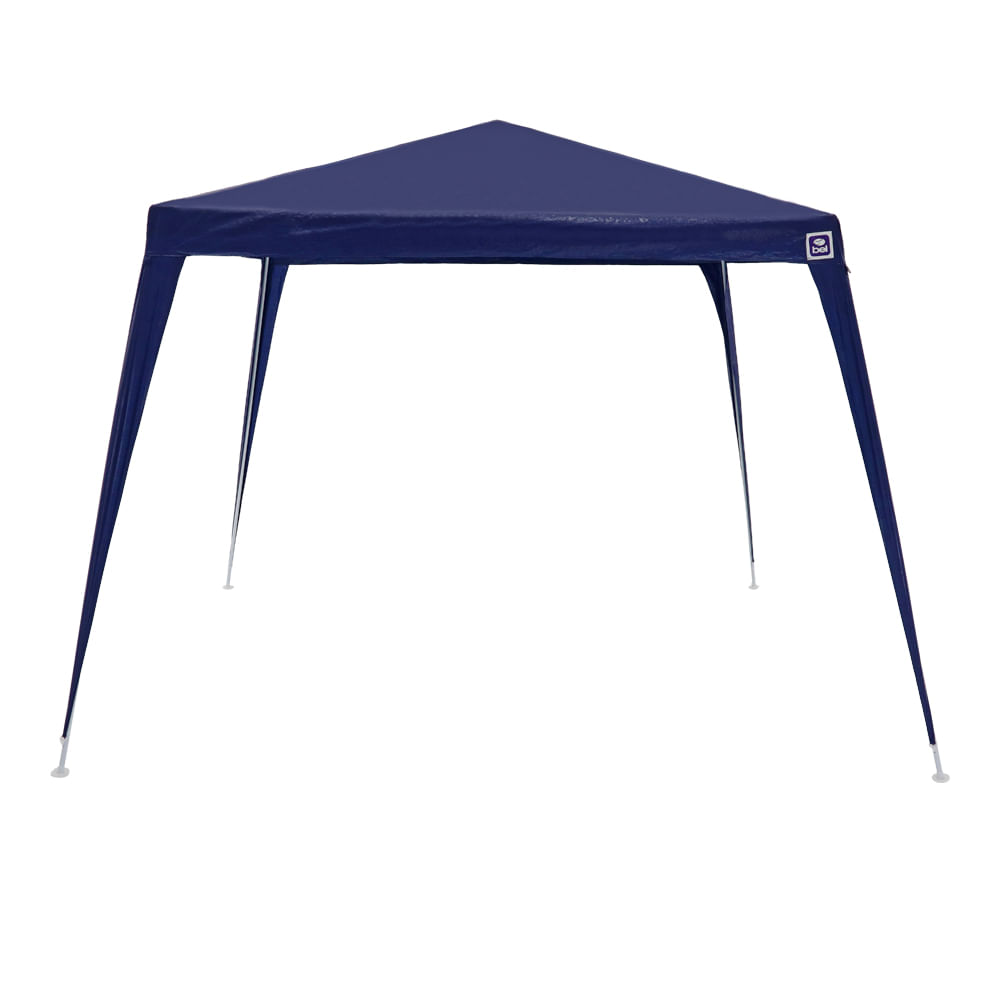 TENDA GAZEBO TUBULAR INCLINADA POLIETILENO 3 X 3 AZUL BELFIX