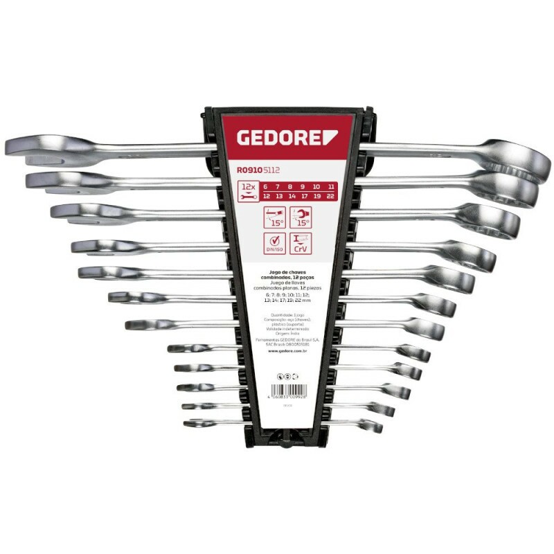 JOGO CHAVE 6 > 22 MM COMB 12 PÇS GEDORE RED