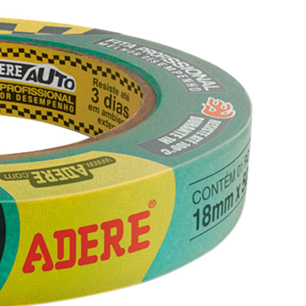 FITA CREPE 18MM X 50M AUTOM. VERDE ADERE