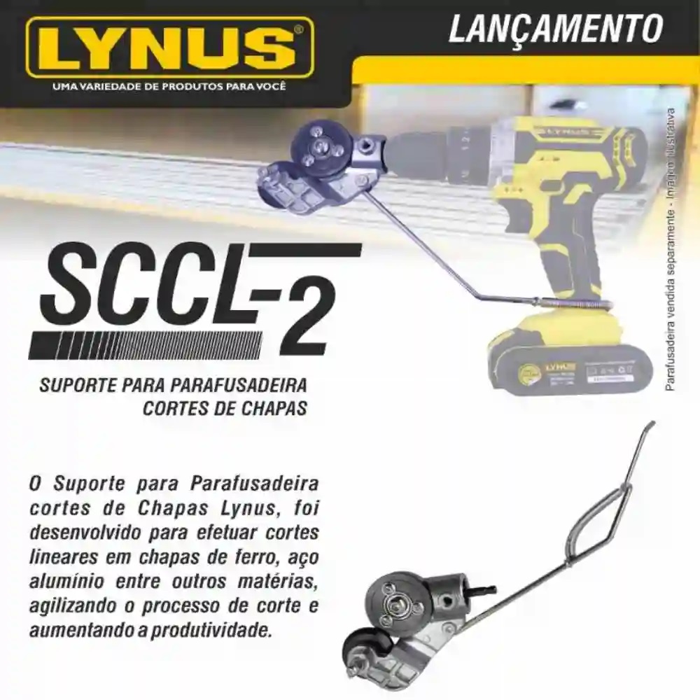 TESOURA P/ CORTAR CHAPA P/ FURADEIRA SCCL-2 LYNUS