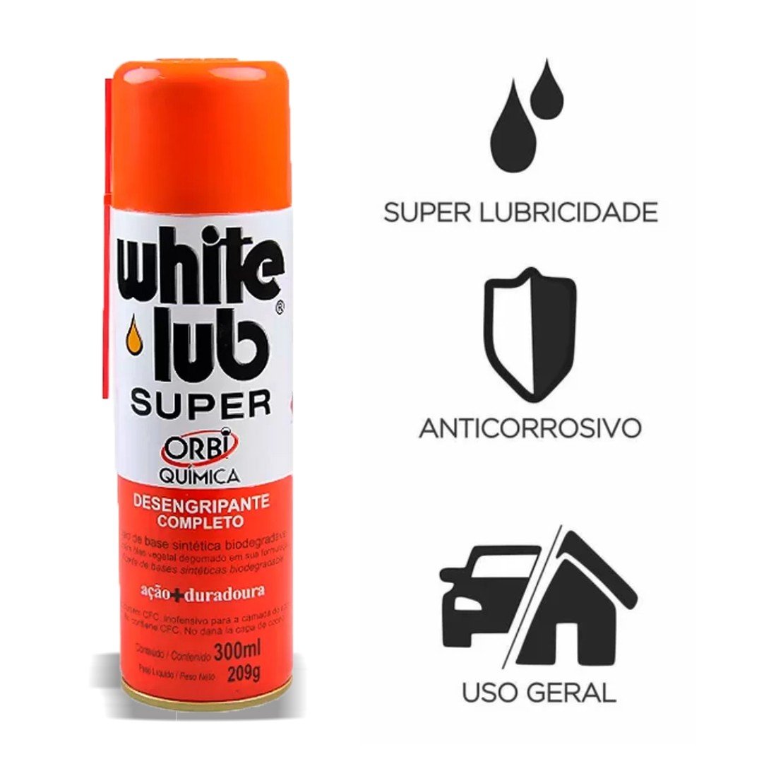 DESENGRIPANTE 300 ML/180 GR WHITE LUB ORBI