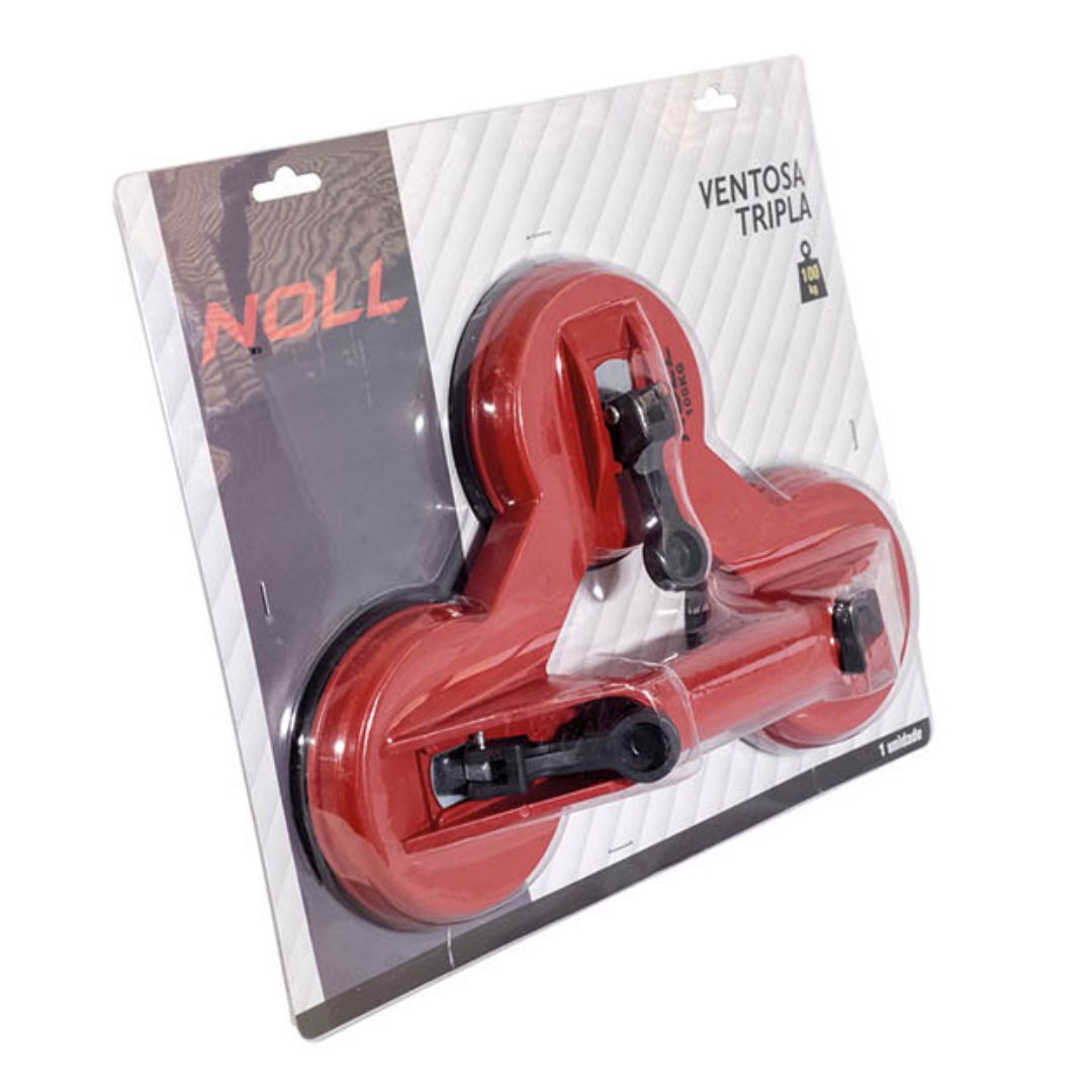 VENTOSA TRIPLA PLASTICA P/ VIDRO 100 KG NOLL