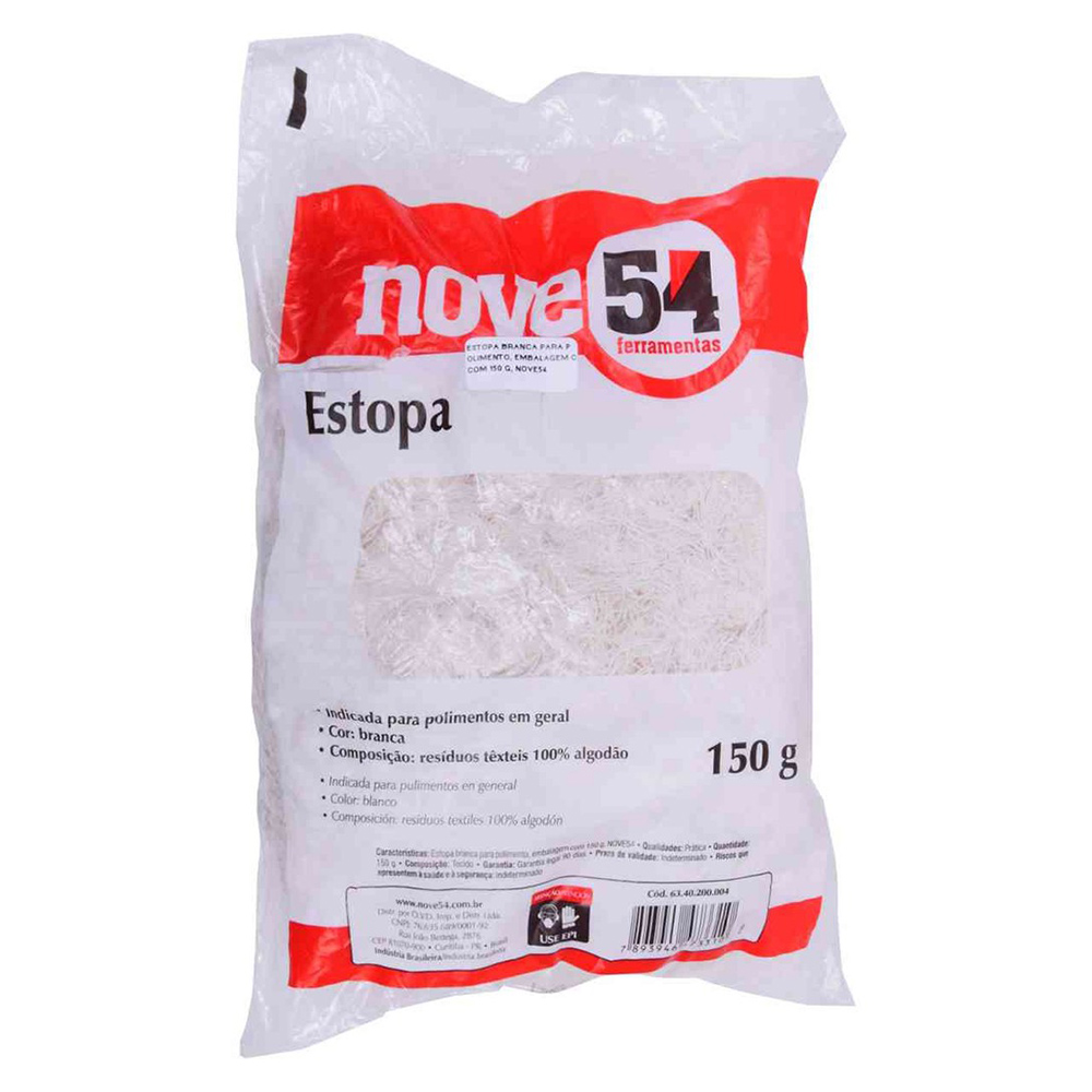 ESTOPA P/ POLIMENTO BRANCA PAC. C/ 150 GR