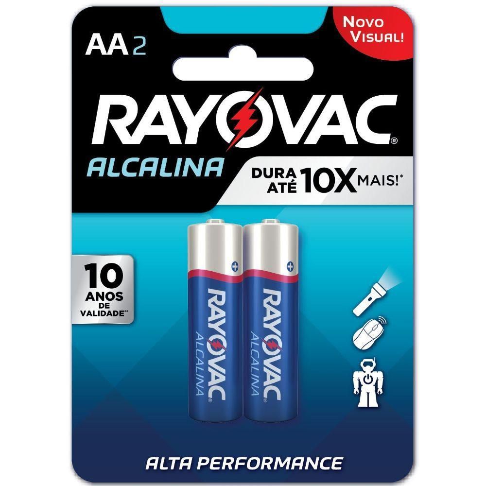 PILHA AA PEQ. ALCALINA C/2 PC RAYOVAC