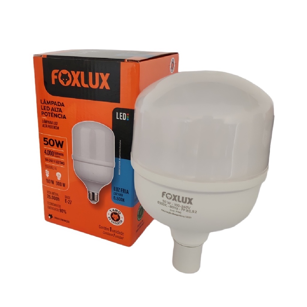 LAMPADA 50W 6500K LED SUPER BULBO FOXLUX