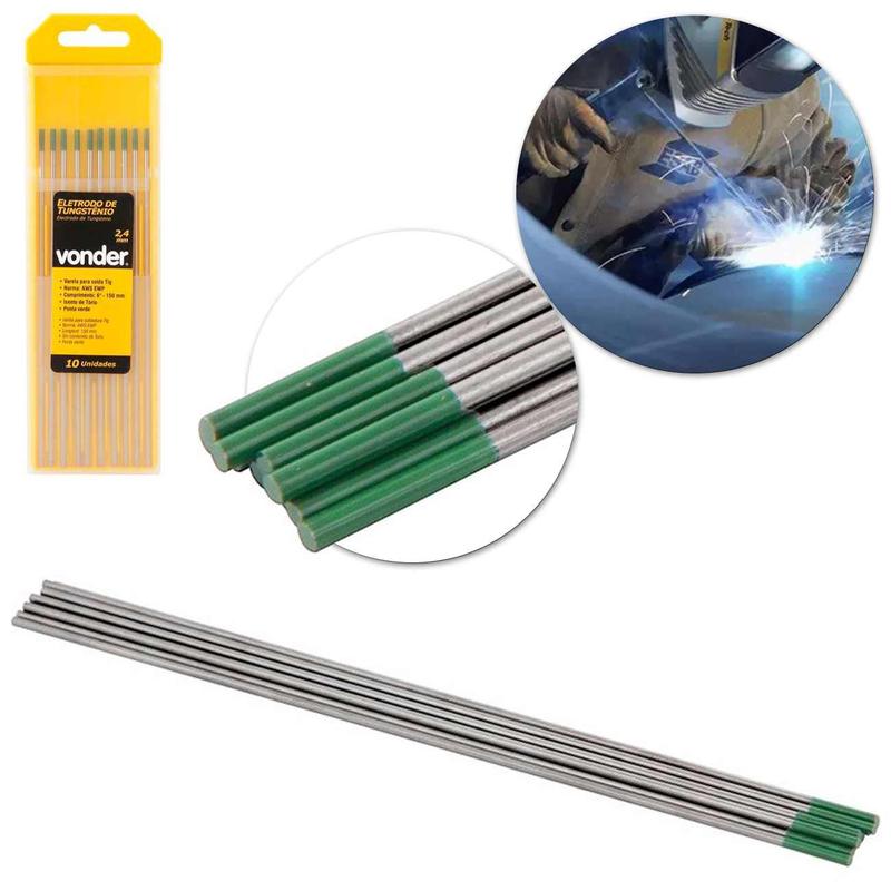 ELETRODO TUNGSTENIO PTA. VERDE 2,4MM VONDER
