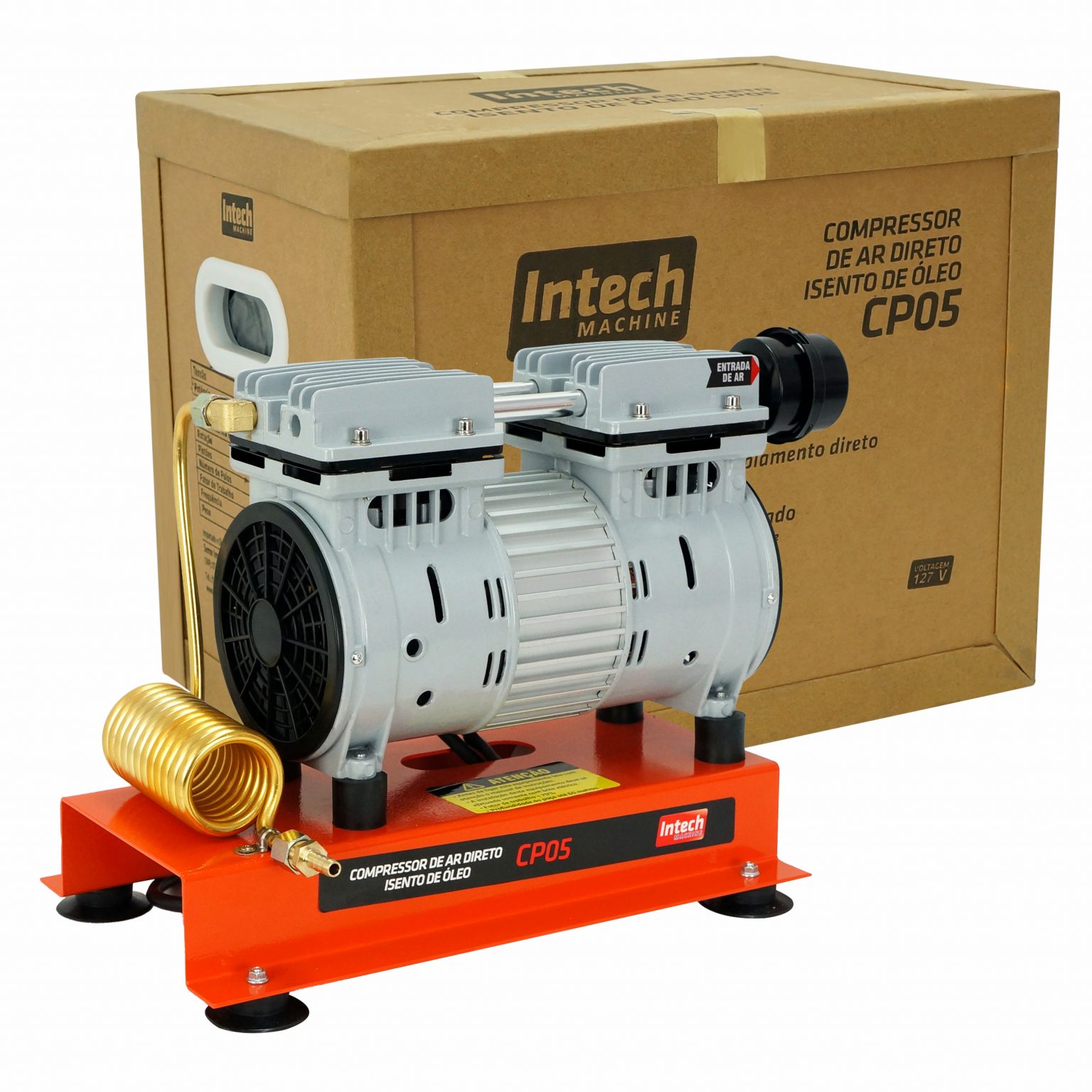 COMPRESSOR AR DIRETO S/ OLEO CP05 220 V 1,5 HP INTECH