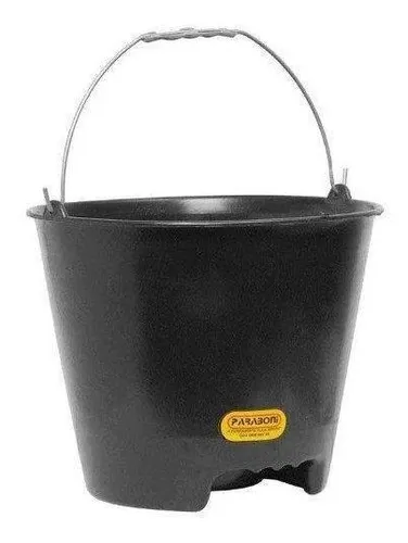 BALDE PLAST. PRETO 12LTS PARABONI