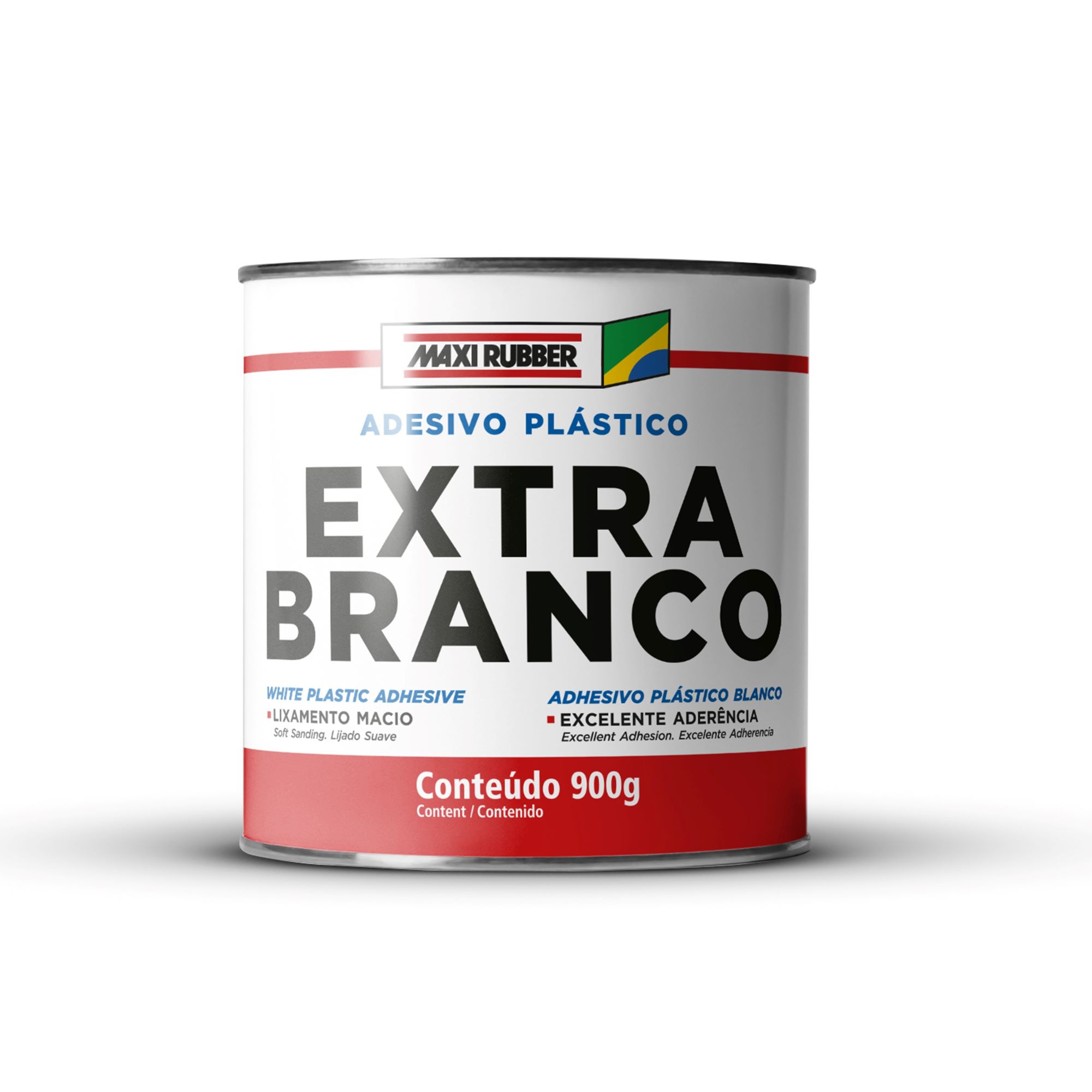 MASSA PLASTICA 900G EXTRA BRANCO MAXI RUBBER