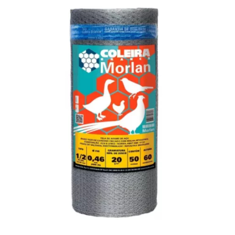 TELA VIVEIRO 1/2  X 0,60 CM A-26 MORLAN