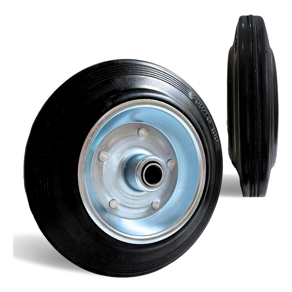 RODA R 312 RB R BORRACHA MACIÇA C/ ROLAM.ROLETE AJAX
