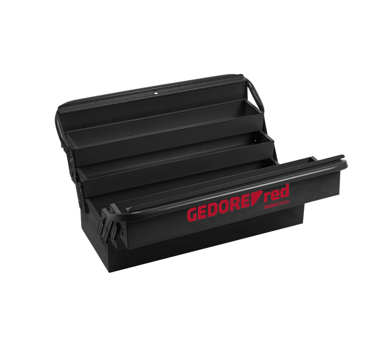 CAIXA FERRAM. METALICA 5 GAV GDE BLACK EDIT. REFORÇ. GEDORE RED
