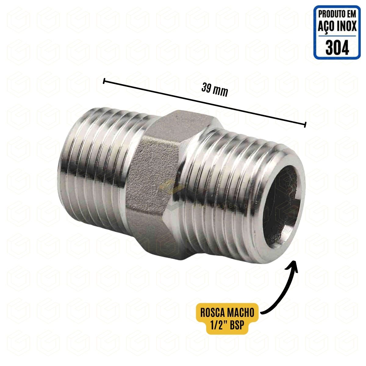 NIPLE 1/2 BSP X 1/2 BSP