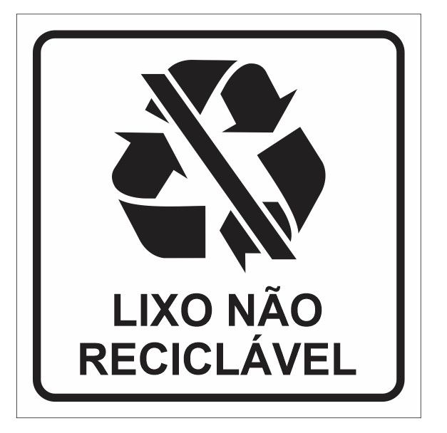PLACA INFOR.LIXO NAO RECICLAVEL