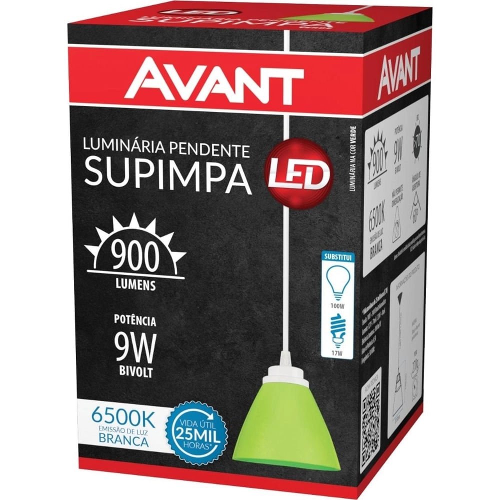 LAMPADA P/ PENDENTE 12V X 9W 6500 K LED AVANT
