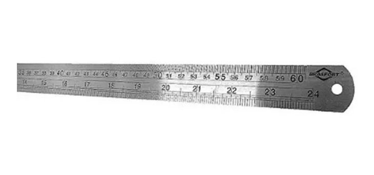REGUA AÇO INOX  60 CM EDA