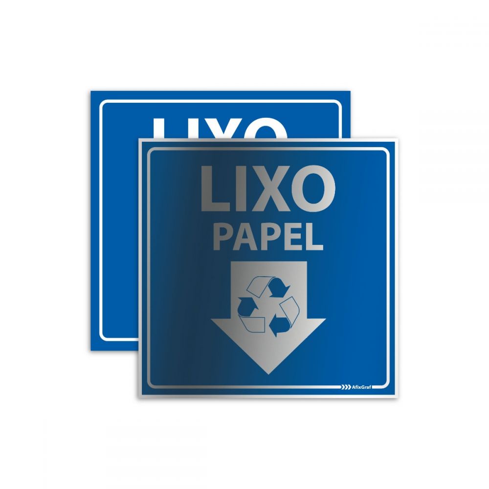 PLACA INFOR.LIXO PAPEL ADESIVO