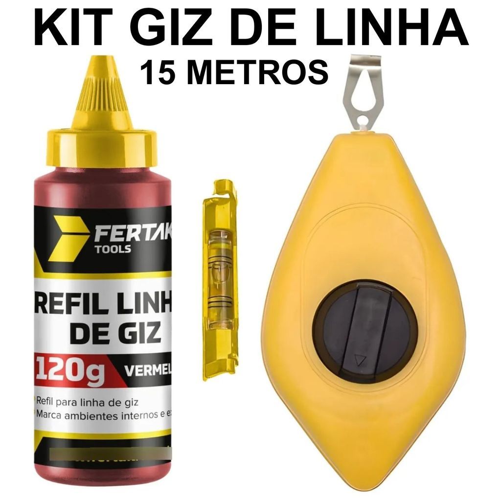 GIZ DE LINHA 15 M C/ REFIL VERMELHO LOTUS