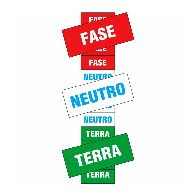 PLACA INFOR.FASE NEUTRO TERRA