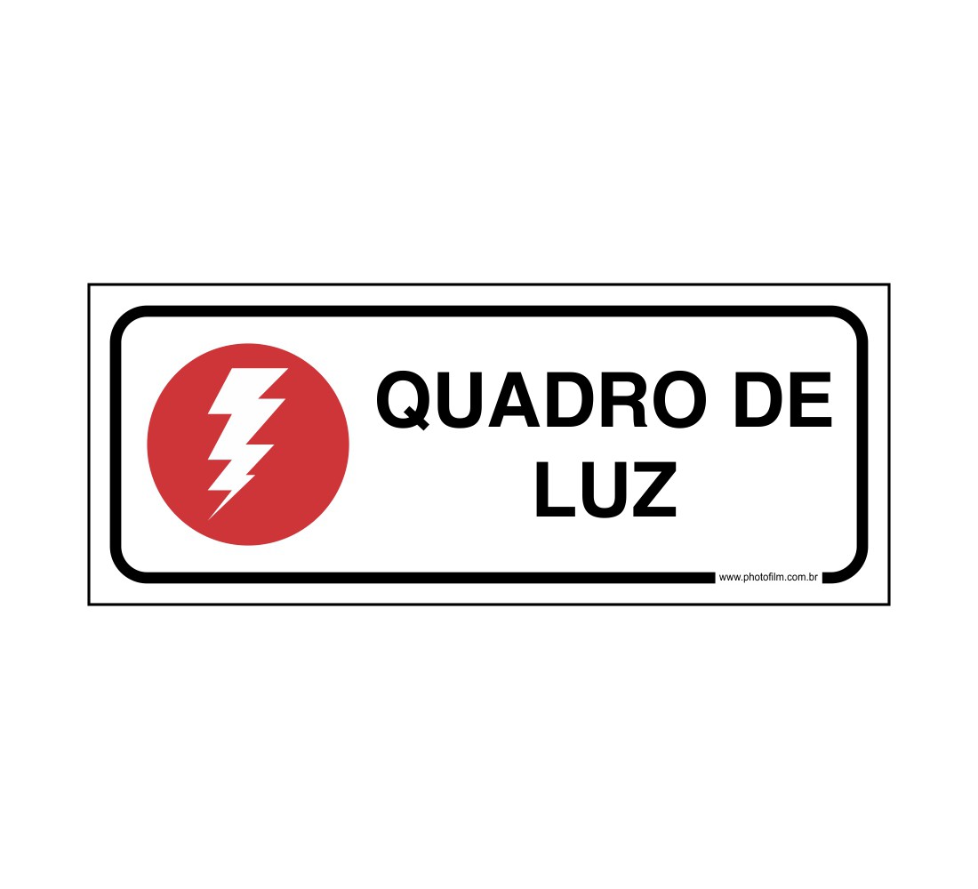 PLACA INFOR.QUADRO DE LUZ