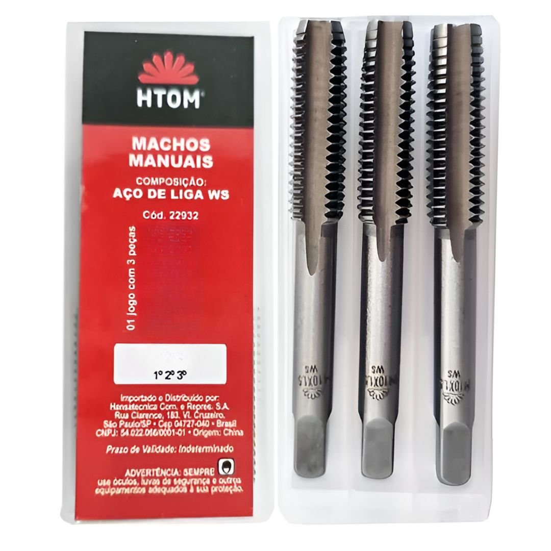 MACHO  3/8  UNC AÇO CARBONO 1 PC MAQUINA HTOM