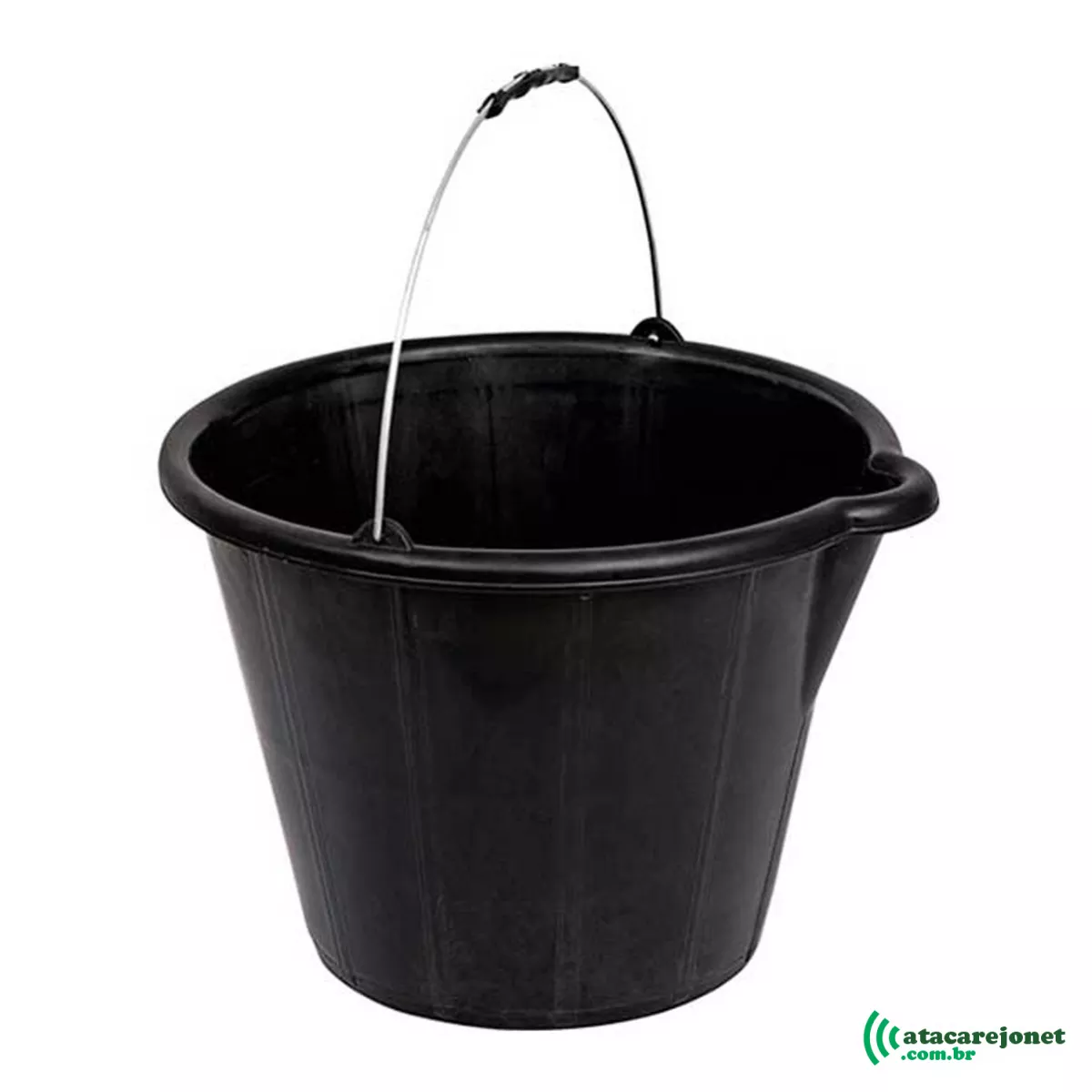 BALDE PLAST. PRETO 12LTS TERRAPLAST