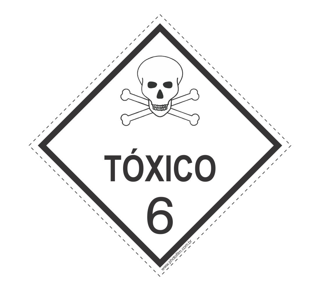 PLACA INFOR.ROTULO DE RISCO TOXICO CLASSE 6