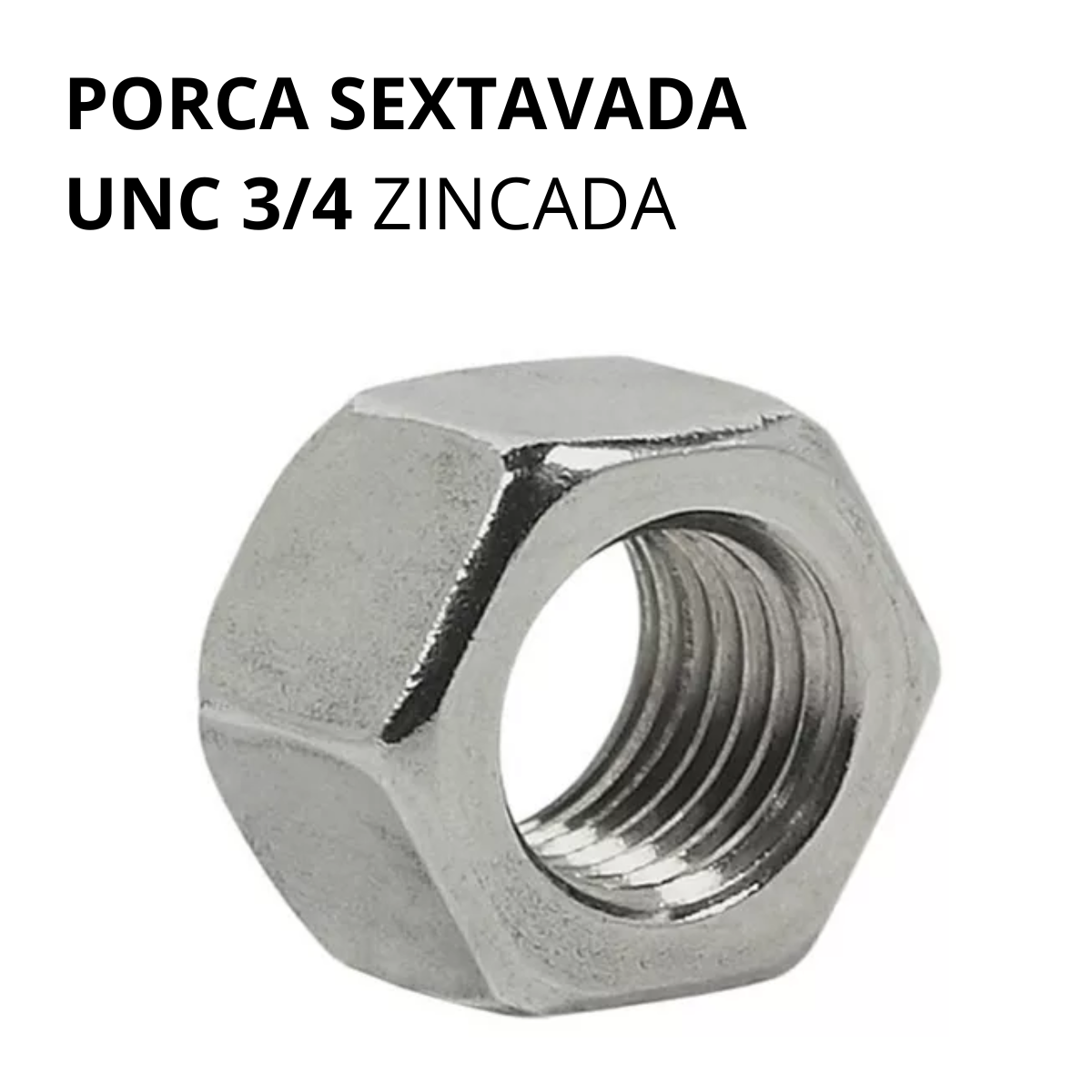 PO SX UNC 3/4 TP ESF A-563-C OVER CH. 1.1/4 ZINCADO A FOGO