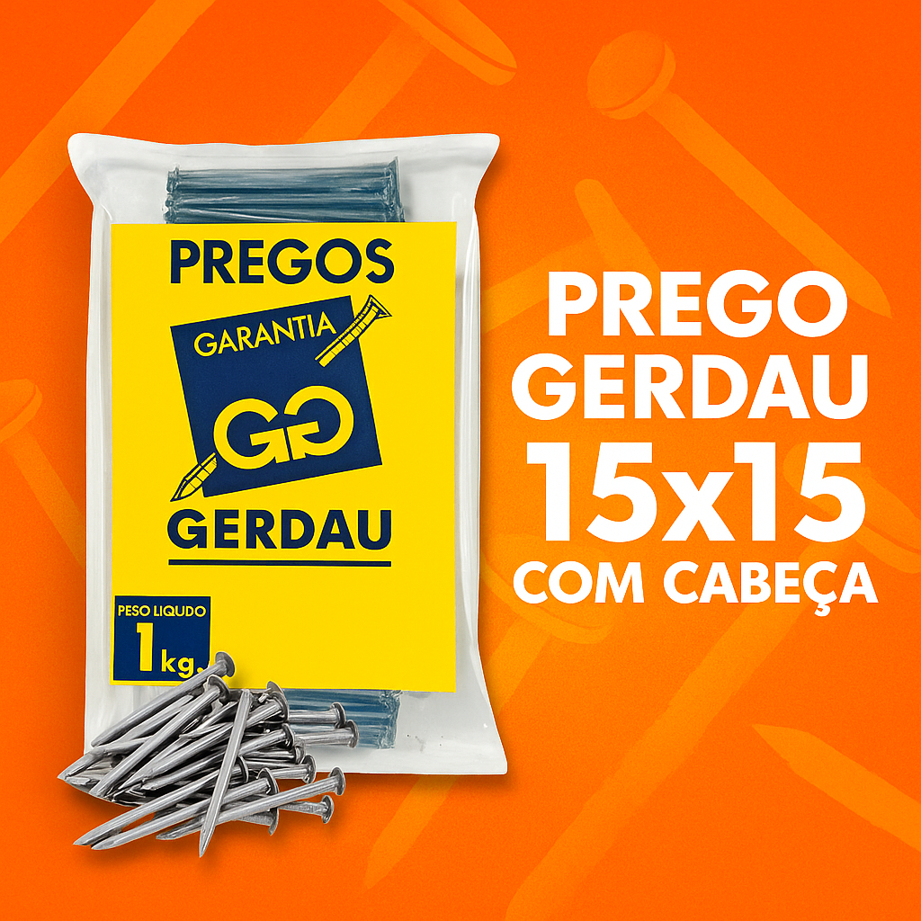 PREGO 15X15 C/C D AÇO