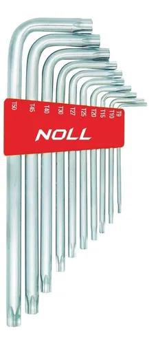 JOGO CHAVE TORX L T-09 > T-50 9 PC LONGA NOLL