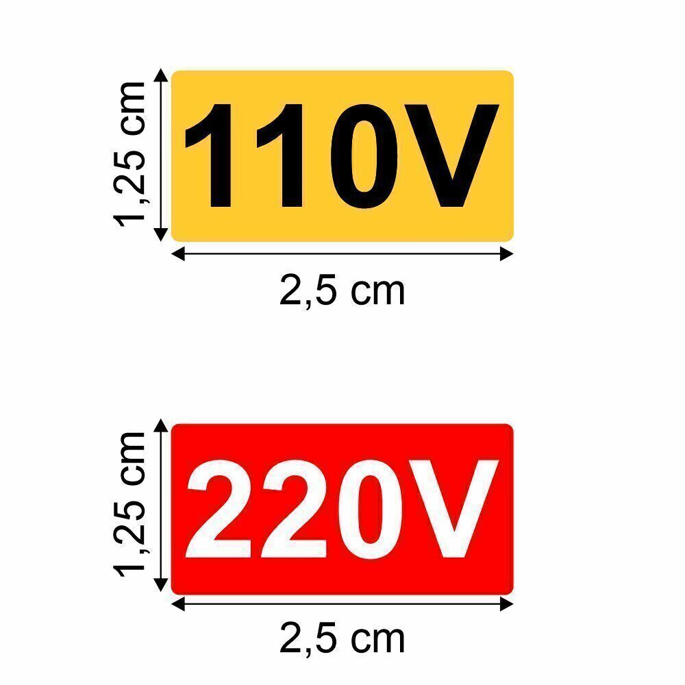 PLACA INFOR.220V VERMELHO