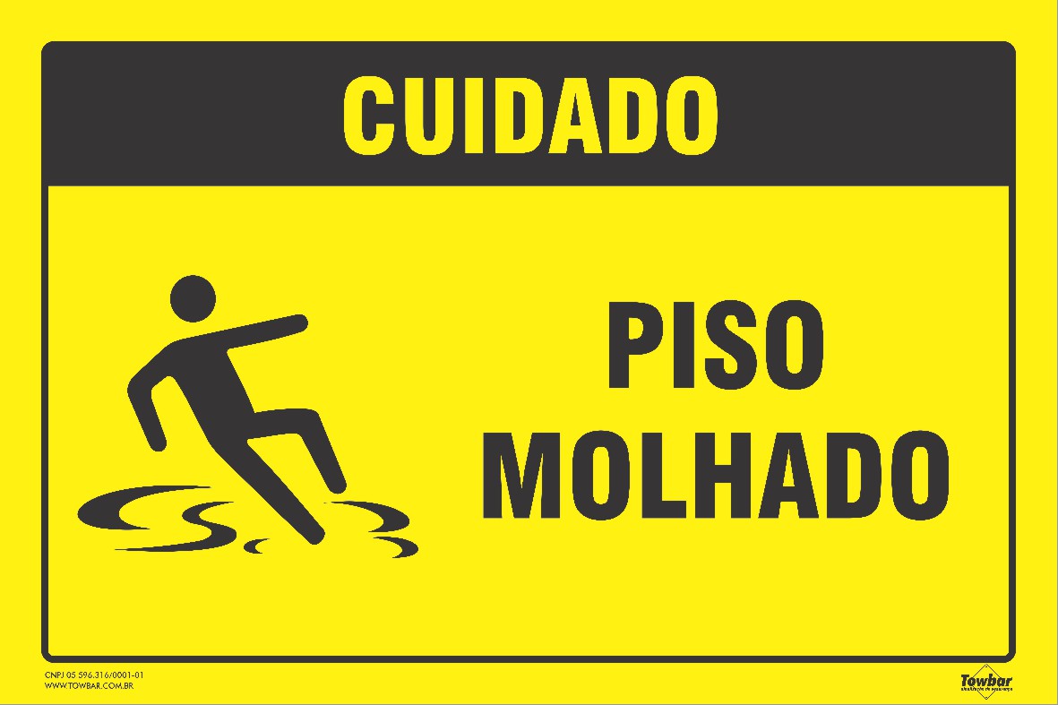PLACA INFOR.DOBR.CUIDADO PISO MOLHADO
