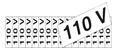 PLACA INFOR.110V PRETO