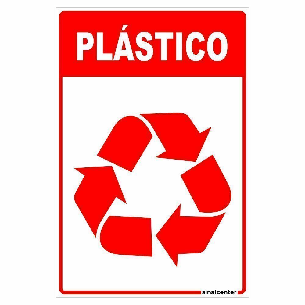 PLACA INFOR.LIXO PLASTICO