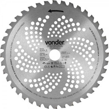 LAMINA P/ ROÇAD. CIRCULAR 40 DTS 255 X 25,4 X #2,0 MM