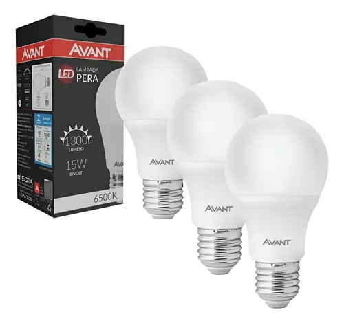 LAMPADA 15W LED PERA BR-6500K BIVOLT 1350 LUMENS AVANT
