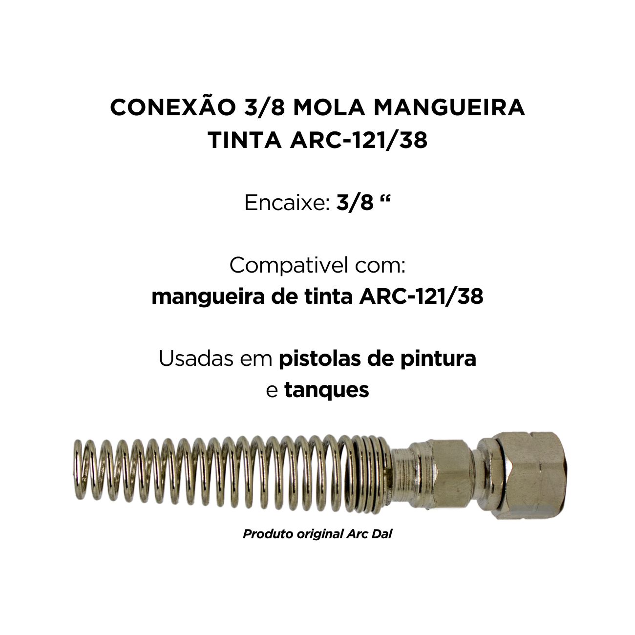 CONEXAO 3/8  P/PISTOLA PINT.C/MOLA