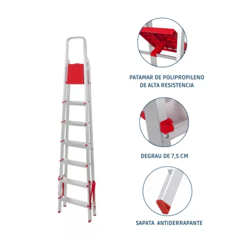 ESCADA  7 DEGR ALUM DOMESTICA BOTAFOGO