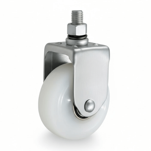 RODIZIO SIMPLES C/ ROLAM. NYLON FIXO 1.1/2'