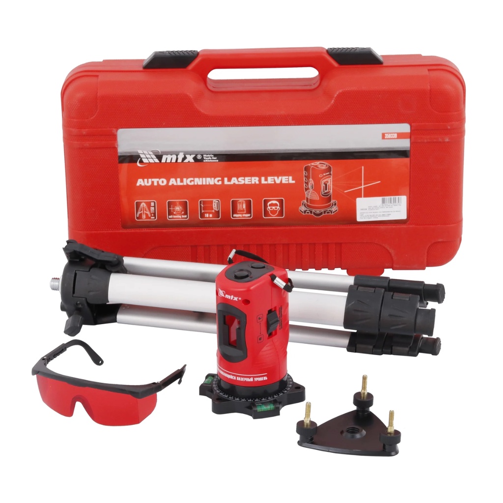 NIVEL LASER VERMELHO ROTATIVO 10 MTS S/ TRIPÉ MTX