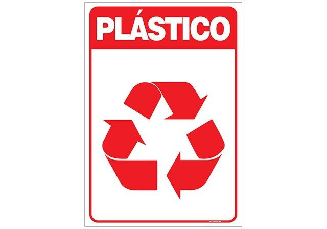 PLACA INFOR.LIXO RECICLAVEL PLASTICO