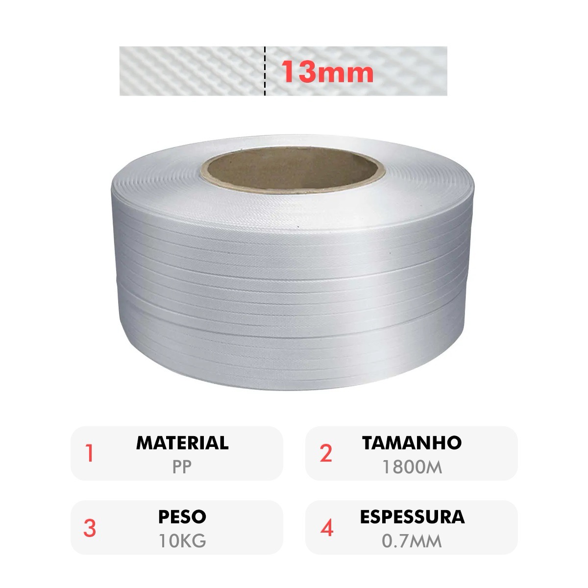 FITA P/ ARQUEAMENTO 13MM POLIPROP