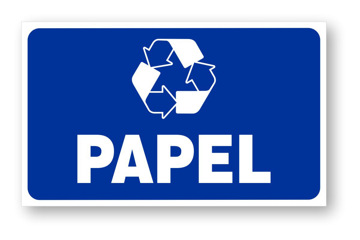 PLACA INFOR.LIXO RECICLAVEL PAPEL