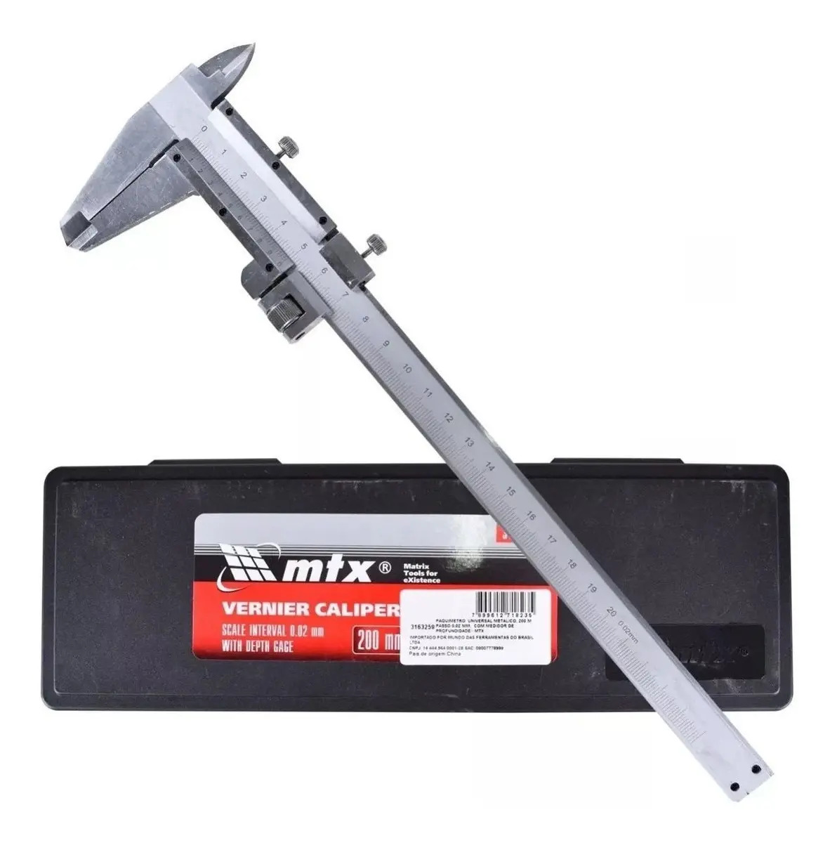 PAQUIMETRO 200/0.02 MM AÇO CARBONO MTX