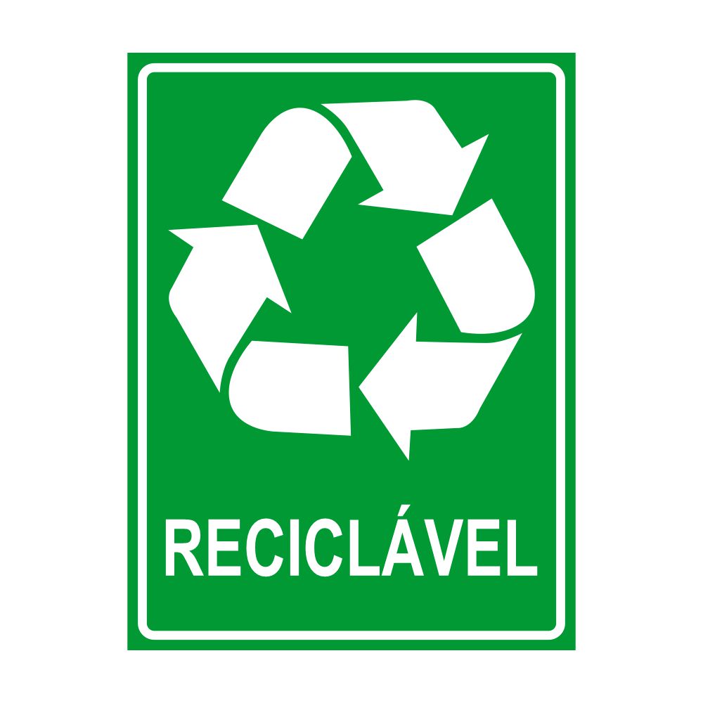 PLACA INFOR.LIXO RECICLAVEL
