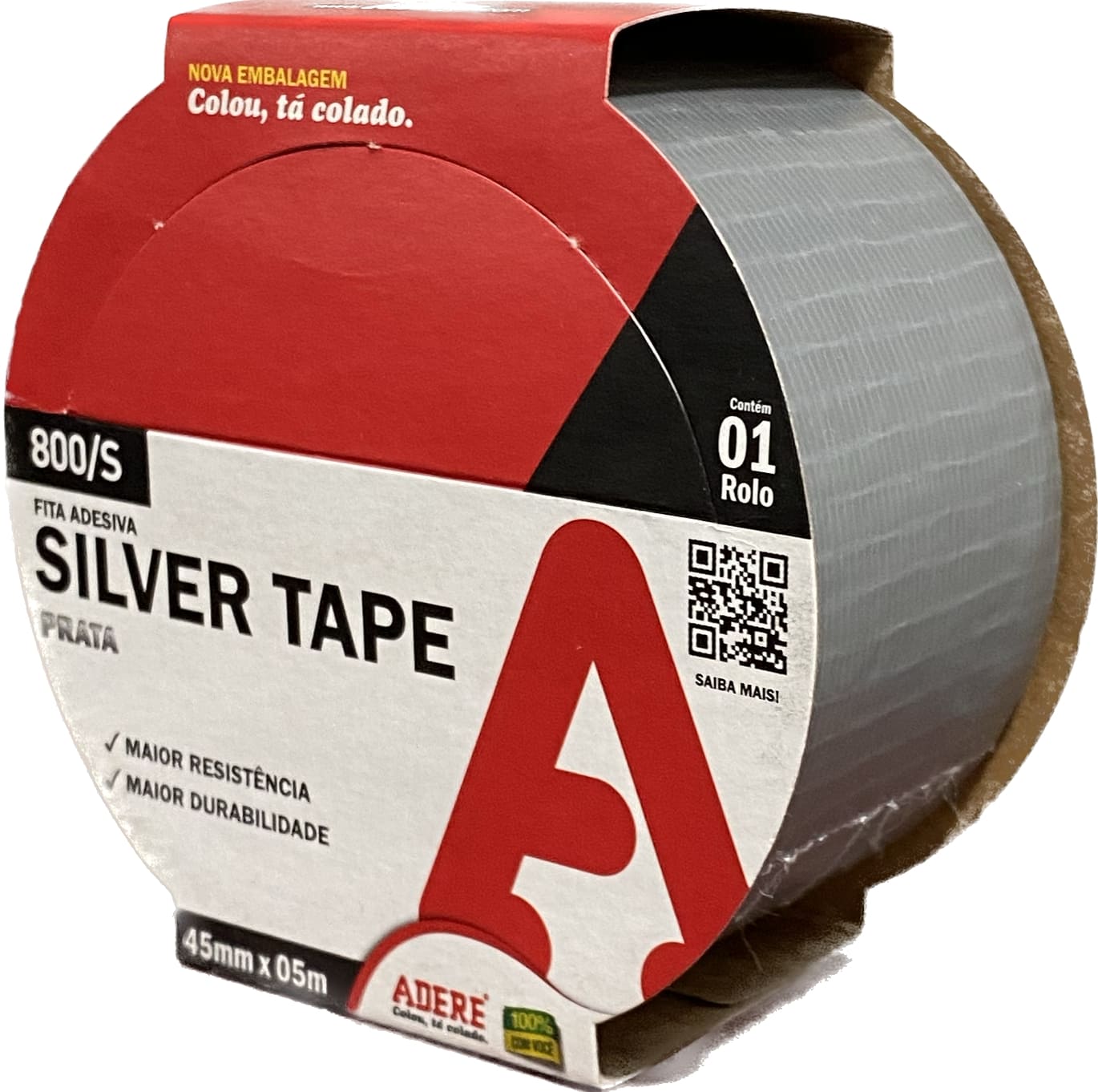 FITA ADES SILVERTAPE 45 X 50MT ADERE PRATA 800/S