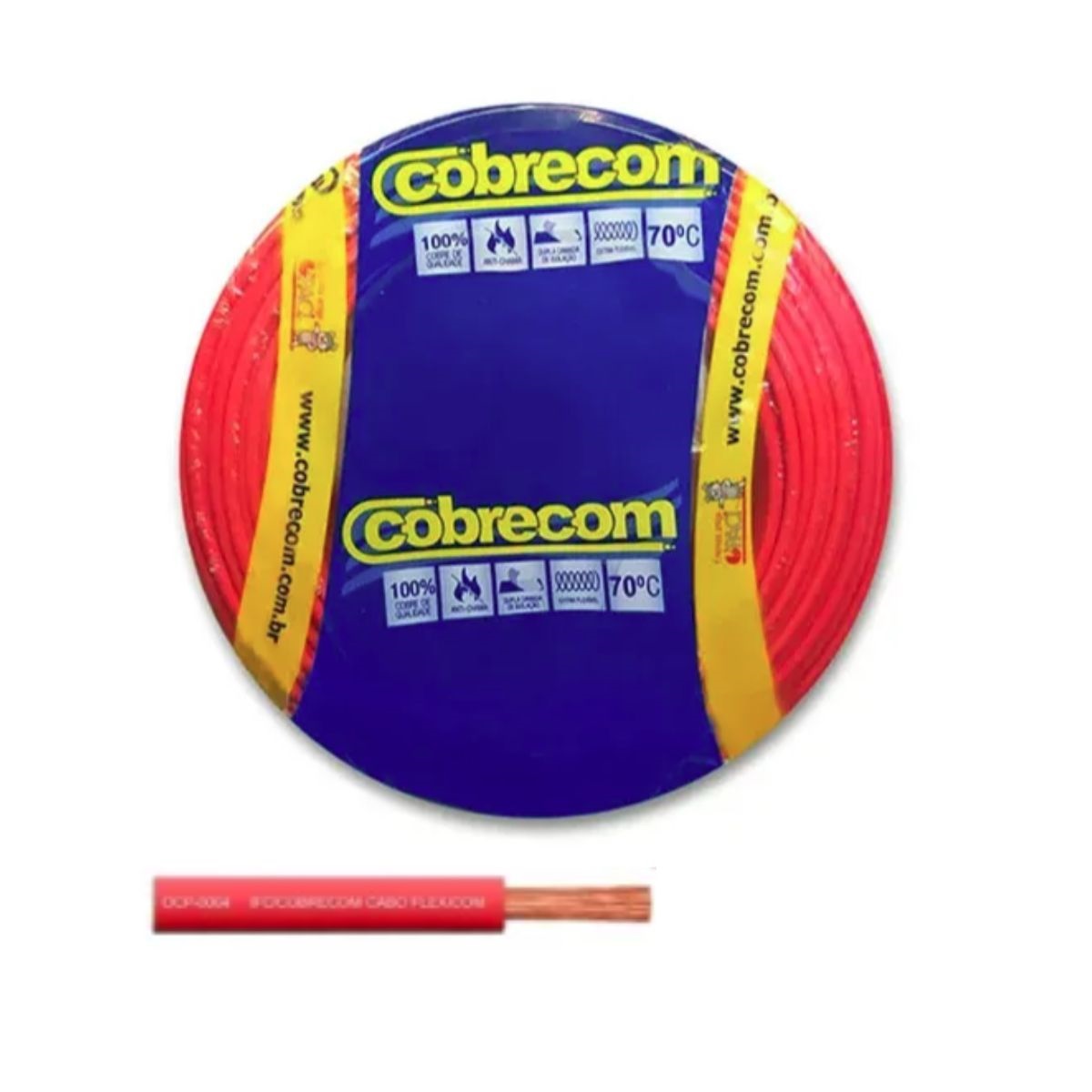 FIO CABO FLEXIVEL 4,0 MM X 450/750V VERMELHO