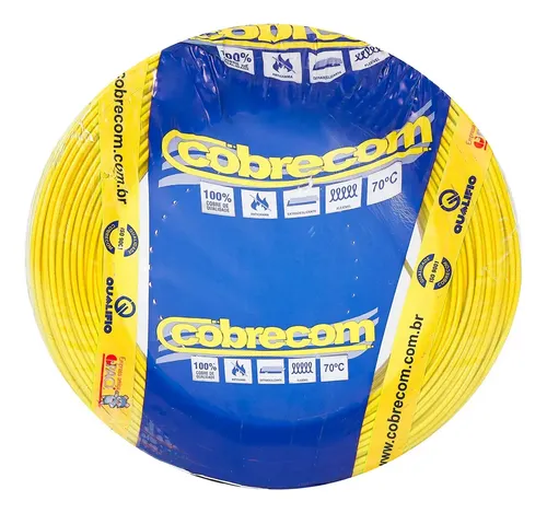 FIO CABO FLEXIVEL 4,0 MM X 450/750V AMARELO