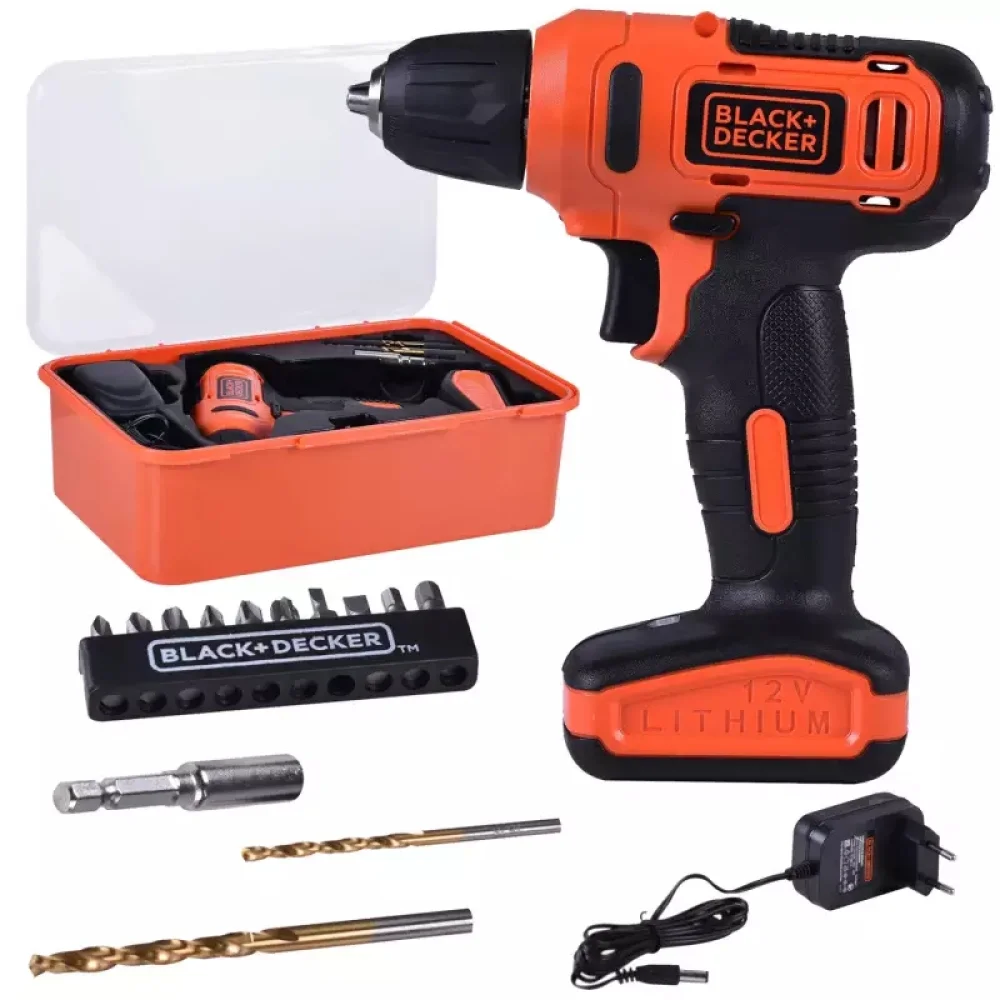 PARAFUSAD./FURAD. 12V 1 BAT. 3/8 C/KIT 13 PÇ LD12S-BR B&D