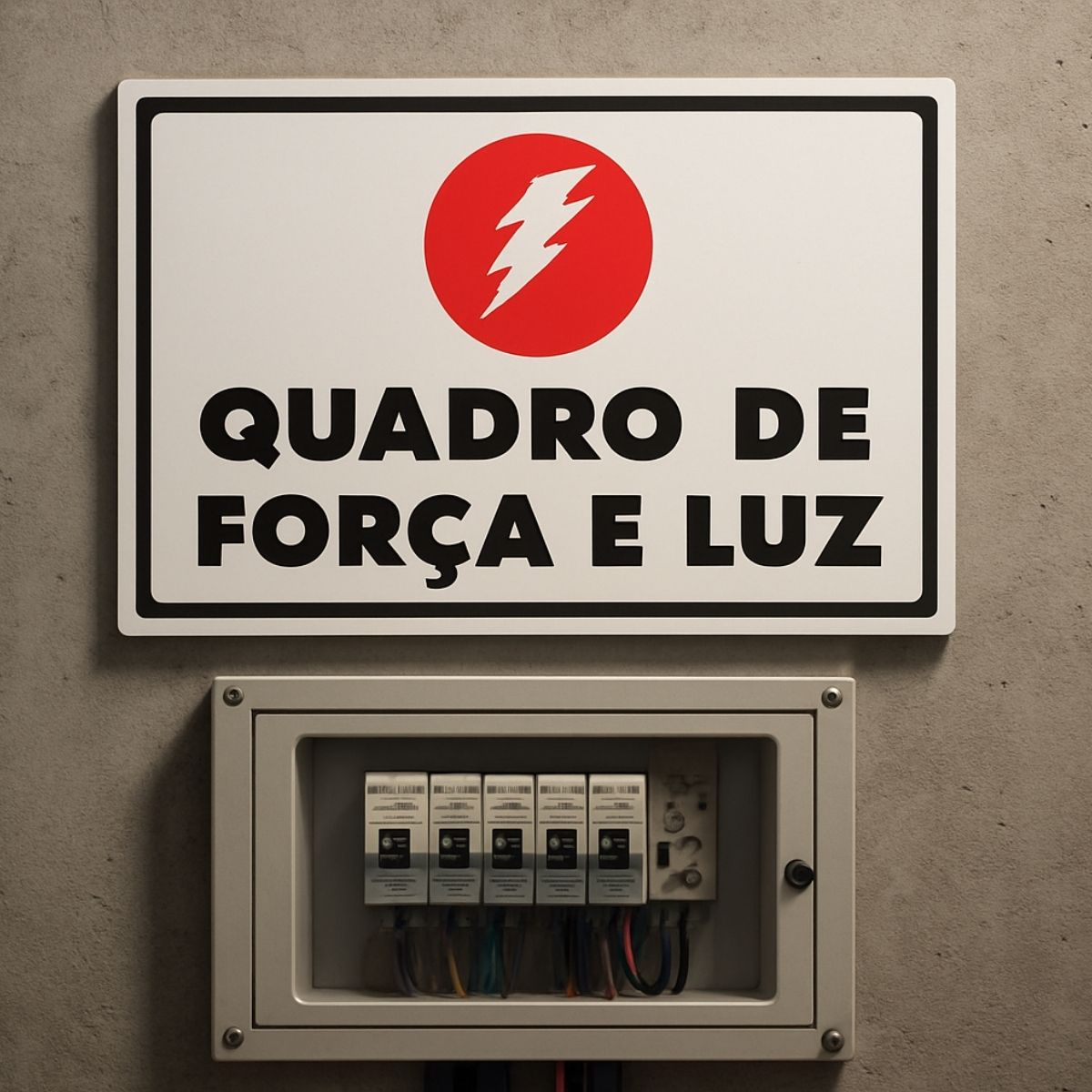 PLACA INFOR.QUADRO DE FORCA E LUZ